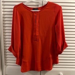🔥The Limited size Small Orange Coral 3/4 Sleeves Top